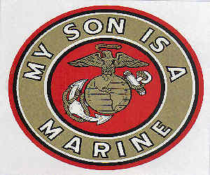 A - "MY SON IS A MARINE" DECAL