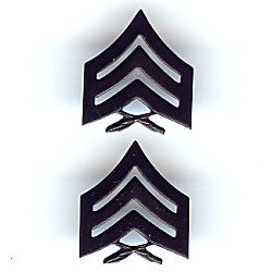 D.  Sergeant (Sgt) Black Metal Chevrons